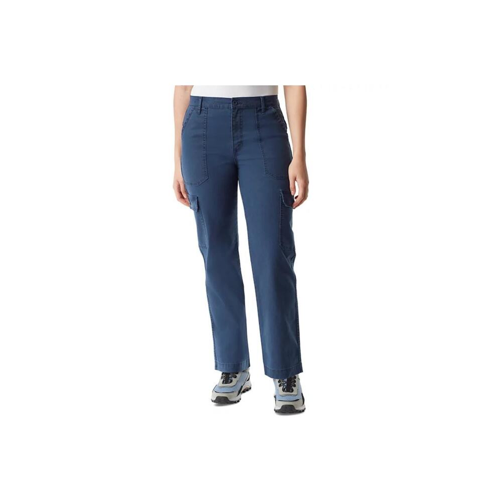 Bass Outdoor Women's High-Rise Canvas Cargo Pants - NAVY BLAZE 11683